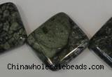 CNS433 15.5 inches 25*25mm diamond natural serpentine jasper beads