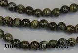 CNS500 15.5 inches 4mm round natural serpentine jasper beads