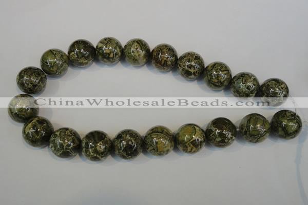 CNS508 15.5 inches 20mm round natural serpentine jasper beads