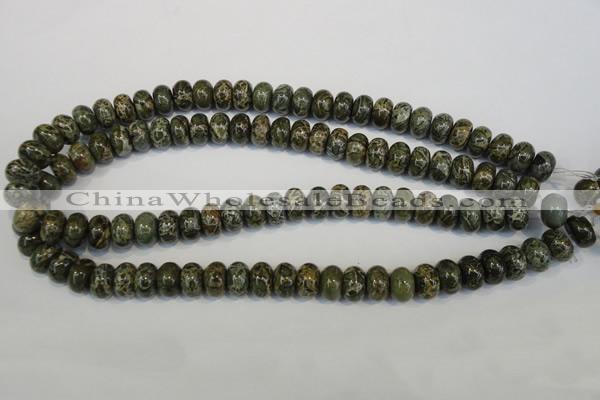 CNS512 15.5 inches 8*12mm rondelle natural serpentine jasper beads