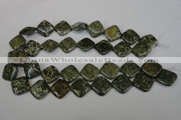 CNS532 15.5 inches 20*20mm diamond natural serpentine jasper beads