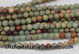 CNS60 15.5 inches 4mm round natural serpentine jasper beads
