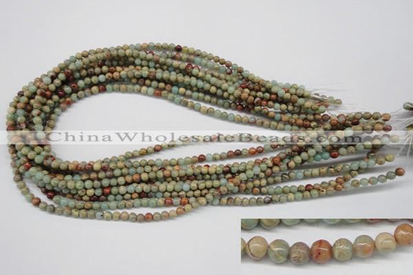 CNS60 15.5 inches 4mm round natural serpentine jasper beads