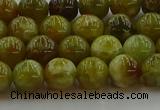 CNS602 15.5 inches 8mm round green dragon serpentine jasper beads