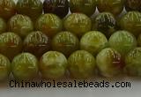 CNS602 15.5 inches 8mm round green dragon serpentine jasper beads