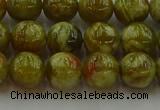 CNS603 15.5 inches 10mm round green dragon serpentine jasper beads