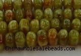 CNS610 15.5 inches 4*6mm rondelle green dragon serpentine jasper beads