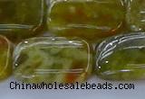 CNS674 15.5 inches 18*25mm rectangle green dragon serpentine jasper beads
