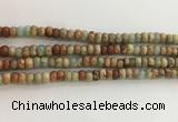 CNS713 15.5 inches 4*6mm rondelle serpentine jasper beads wholesale