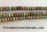 CNS714 15.5 inches 5*8mm rondelle serpentine jasper beads wholesale