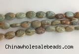 CNS724 15.5 inches 10*14mm oval serpentine jasper beads wholesale