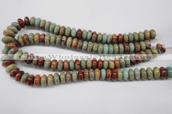 CNS75 15.5 inches 7*14mm rondelle natural serpentine jasper beads