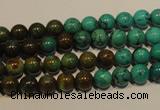 CNT102 15.5 inches 5.5mm - 6mm round natural turquoise beads wholesale