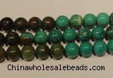 CNT103 15.5 inches 7mm round natural turquoise beads wholesale