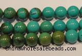 CNT105 15.5 inches 9mm round natural turquoise beads wholesale