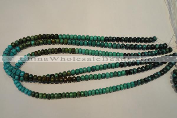 CNT111 15.5 inches 4*7mm rondelle natural turquoise beads wholesale