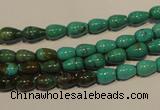 CNT115 15.5 inches 4*6mm teardrop natural turquoise beads wholesale