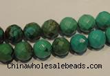 CNT131 15.5 inches 8mm faceted round natural turquoise beads