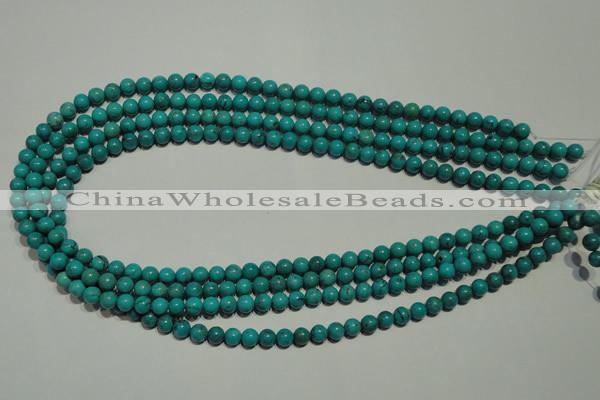 CNT146 15.5 inches 6mm round natural turquoise beads wholesale
