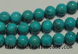 CNT147 15.5 inches 8mm round natural turquoise beads wholesale