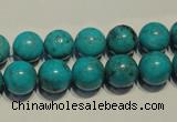 CNT148 15.5 inches 10mm round natural turquoise beads wholesale