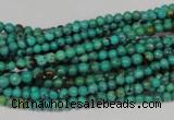 CNT203 15.5 inches 3mm round natural turquoise beads wholesale