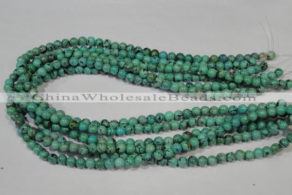 CNT206 15.5 inches 6mm round natural turquoise beads wholesale