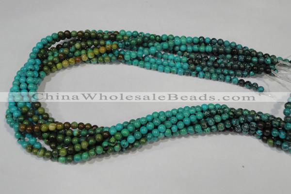 CNT207 15.5 inches 6mm round natural turquoise beads wholesale