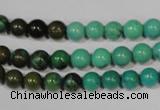 CNT208 15.5 inches 6mm round natural turquoise beads wholesale