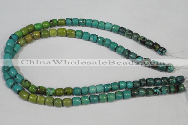 CNT211 15.5 inches 8*8mm – 8*10mm drum natural turquoise beads wholesale