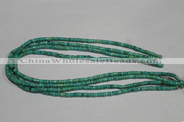 CNT218 15.5 inches 3.5*4.5mm heishi natural turquoise beads wholesale