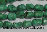 CNT235 15.5 inches 8*10mm bone natural turquoise beads wholesale