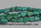 CNT236 15.5 inches 7*9mm bone natural turquoise beads wholesale