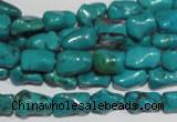 CNT237 15.5 inches 7*10mm bone natural turquoise beads wholesale