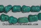 CNT238 15.5 inches 9*12mm bone natural turquoise beads wholesale