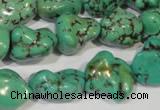 CNT244 15.5 inches 12*16mm - 15*20mm nuggets natural turquoise beads