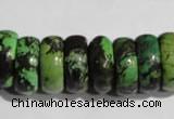 CNT250 15.5 inches 8*24mm rondelle natural turquoise beads wholesale