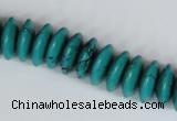 CNT27 16 inches 6*15mm rondelle natural turquoise beads wholesale