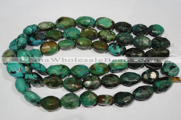 CNT275 13*18mm - 18*23mm faceted nuggets natural turquoise beads