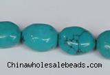 CNT34 16 inches 15*18mm nugget natural turquoise beads wholesale