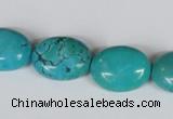 CNT35 16 inches 15*20mm oval natural turquoise beads wholesale