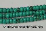 CNT362 15.5 inches 4*6mm rondelle turquoise beads wholesale