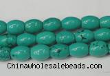 CNT368 15.5 inches 7*10mm rice turquoise beads wholesale