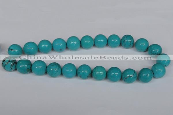 CNT40 16 inches 6mm round turquoise beads wholesale