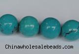 CNT45 16 inches 16mm round turquoise beads wholesale