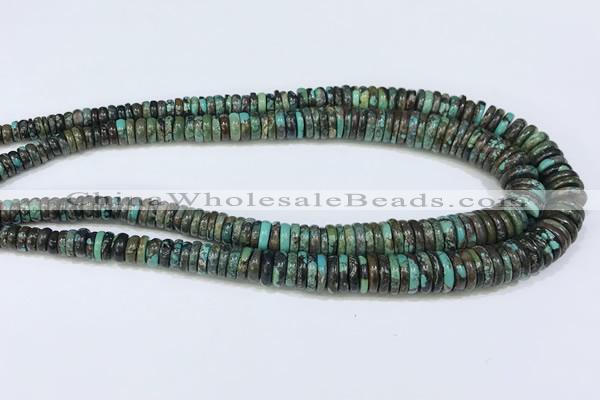 CNT504 15.5 inches 3*6mm - 4*10mm nuggets turquoise gemstone beads
