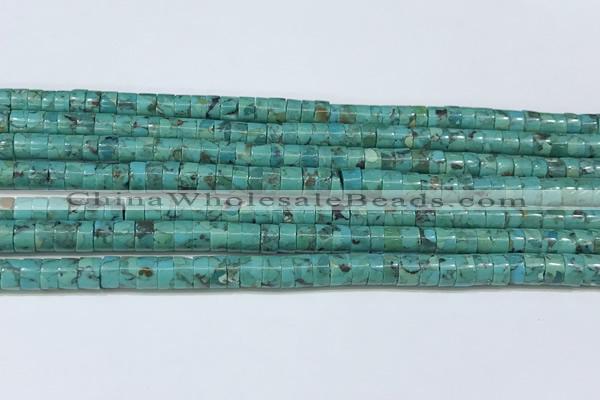 CNT529 15.5 inches 5mm - 5.5mm heishi turquoise gemstone beads