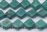 CNT550 15.5 inches 6mm diamond turquoise gemstone beads