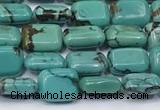 CNT556 15.5 inches 6*8mm rectangle turquoise gemstone beads