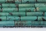 CNT569 15.5 inches 4*13mm tube turquoise gemstone beads